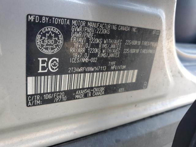 2022 TOYOTA RAV4 SE 2T34WRFV8NW147113
