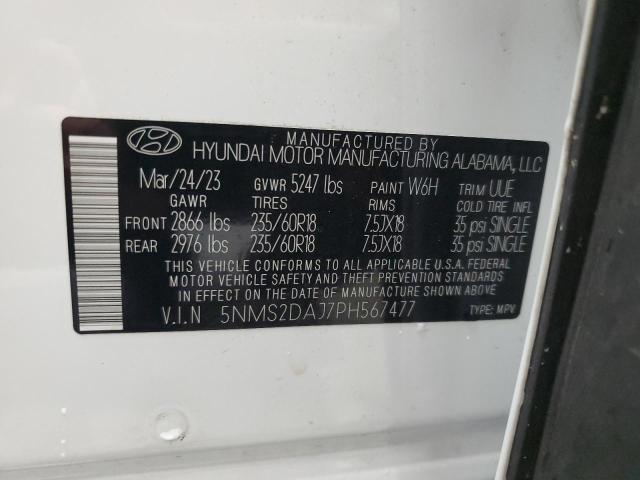 2023 HYUNDAI SANTA FE S 5NMS2DAJ7PH567477