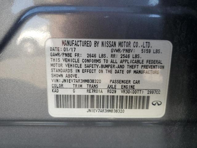 2017 INFINITI Q50 PREMIU JN1EV7AR3HM838320