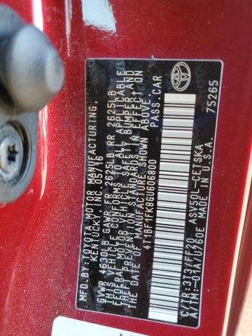 2016 TOYOTA CAMRY LE 4T1BF1FK8GU606800