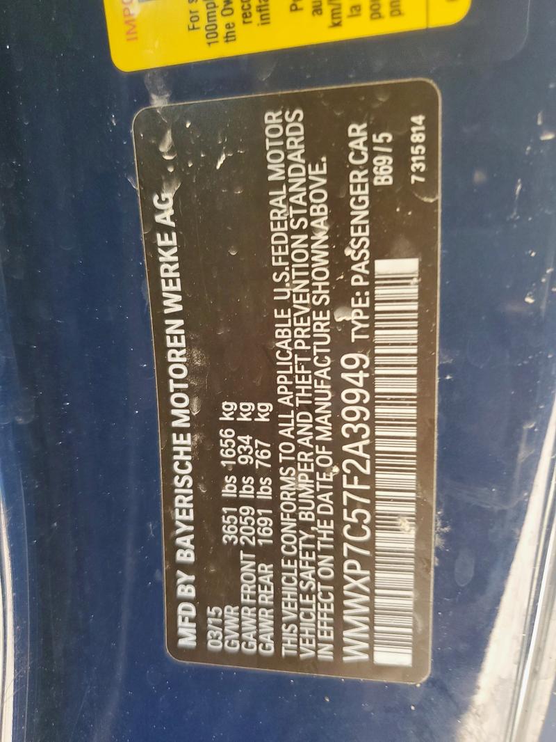 2015 MINI COOPER S WMWXP7C57F2A39949