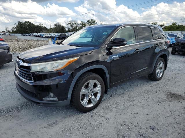 TOYOTA HIGHLANDER 2015 black 4dr spor hybrid engine 5TDDCRFH8FS010453 photo #1