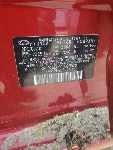 2016 HYUNDAI ELANTRA GT KMHD35LH0GU326578