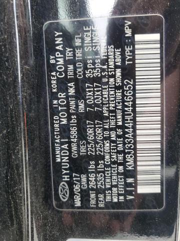 2017 HYUNDAI TUCSON LIM KM8J33A44HU446652