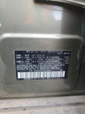 2017 SUBARU OUTBACK 2. 4S4BSANCXH3238634