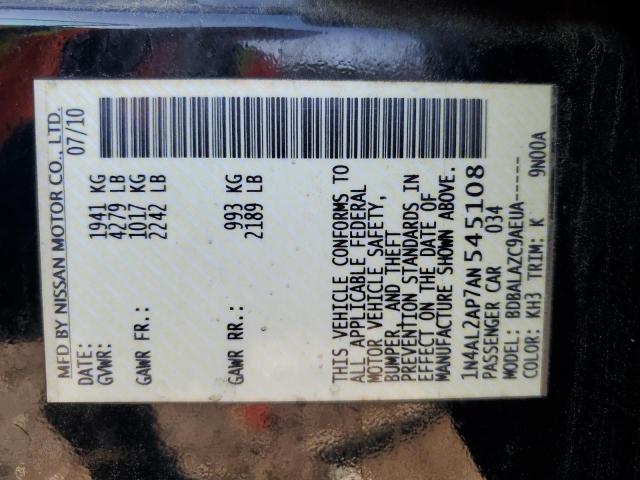 2010 NISSAN ALTIMA BAS #3296971839