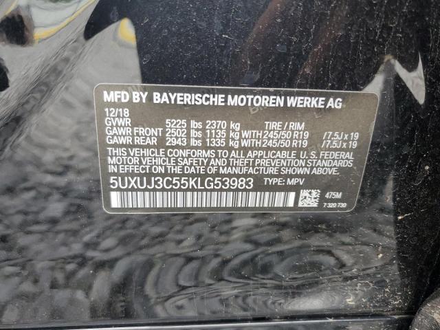 2019 BMW X4 XDRIVE3 5UXUJ3C55KLG53983