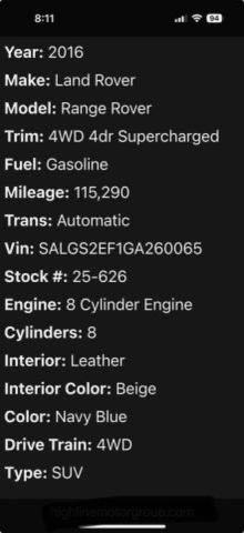 2016 LAND ROVER RANGE ROVE SALGS2EF1GA260065