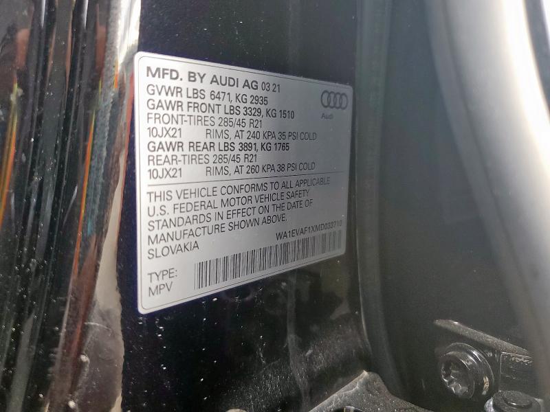 2021 AUDI Q8 PREMIUM PLUS S-LINE WA1EVAF1XMD033710