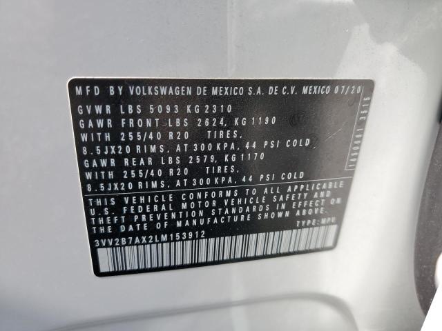 2020 VOLKSWAGEN TIGUAN SE 3VV2B7AX2LM153912