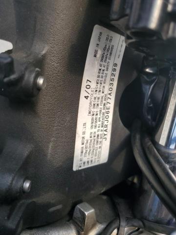 2007 YAMAHA YZF R6 JYARJ06E77A035299