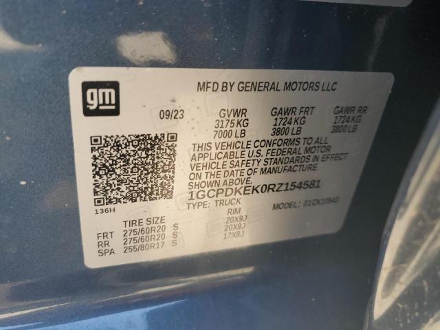 2024 CHEVROLET SILVERADO K1500 LT-L 1GCPDKEK0RZ154581