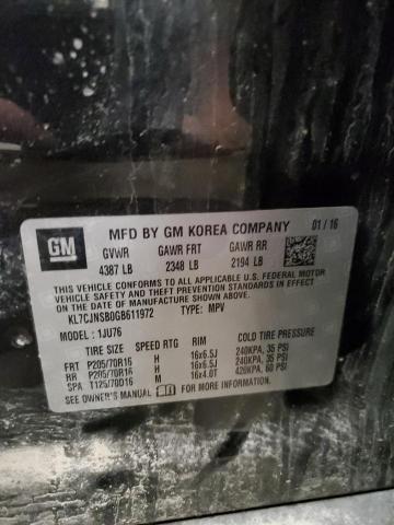 2016 CHEVROLET TRAX LS KL7CJNSB0GB611972