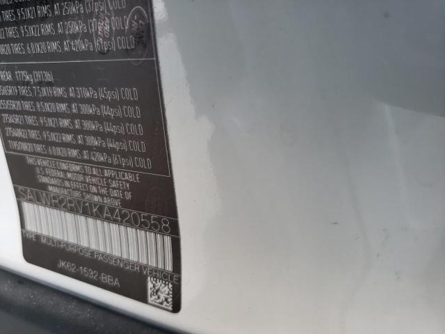2019 LAND ROVER RANGE ROVE SALWR2RV1KA420558