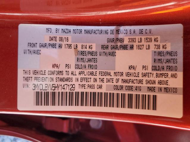 2017 TOYOTA YARIS IA 3MYDLBYV5HY147129