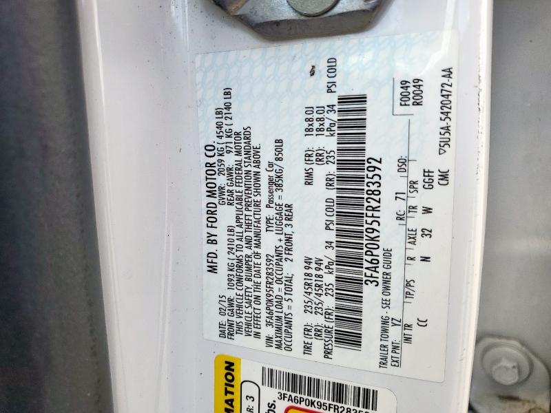 2015 FORD FUSION TIT - 3FA6P0K95FR283592