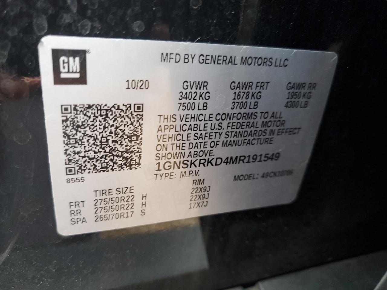 CHEVROLET TAHOE K1500 RST