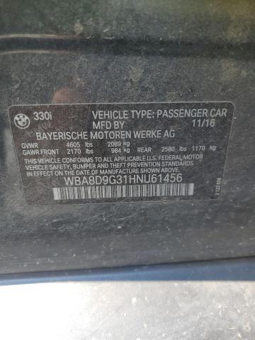 2017 BMW 330 XI WBA8D9G31HNU61456