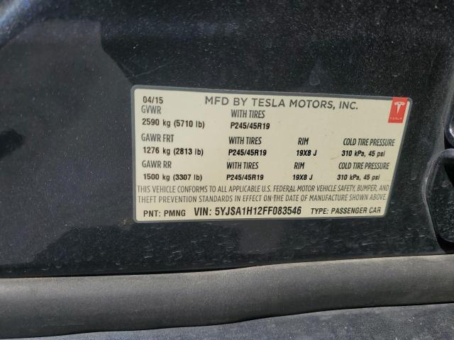 2015 TESLA MODEL S 85 5YJSA1H12FF083546