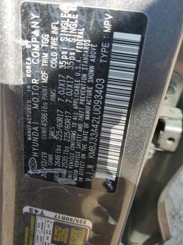 2020 HYUNDAI TUCSON LIM KM8J33A42LU093403
