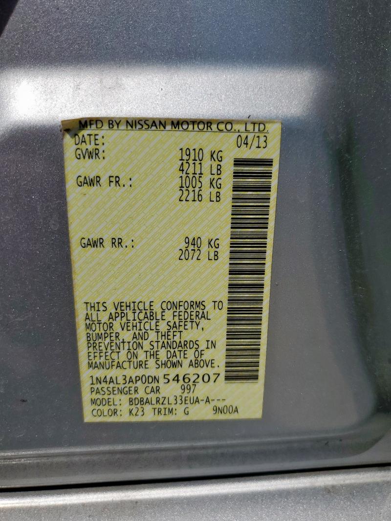 2013 NISSAN ALTIMA 2.5 - 1N4AL3AP0DN546207