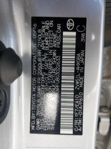 2016 TOYOTA PRIUS JTDKARFU8G3022633