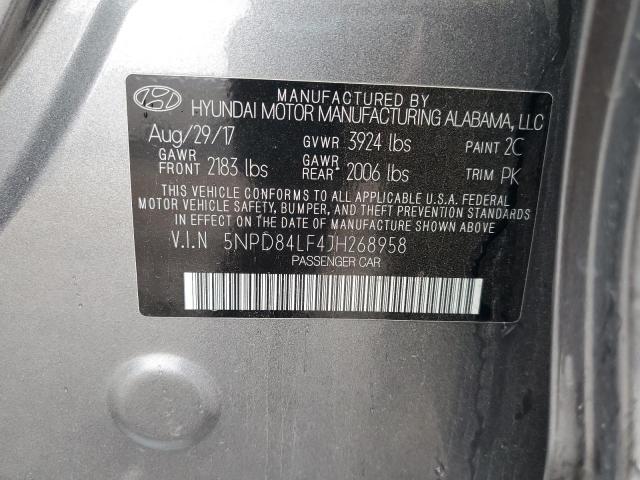 2018 HYUNDAI ELANTRA SE 5NPD84LF4JH268958