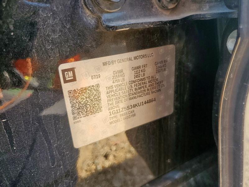 2019 CHEVROLET IMPALA LT 1G11Z5S34KU144864