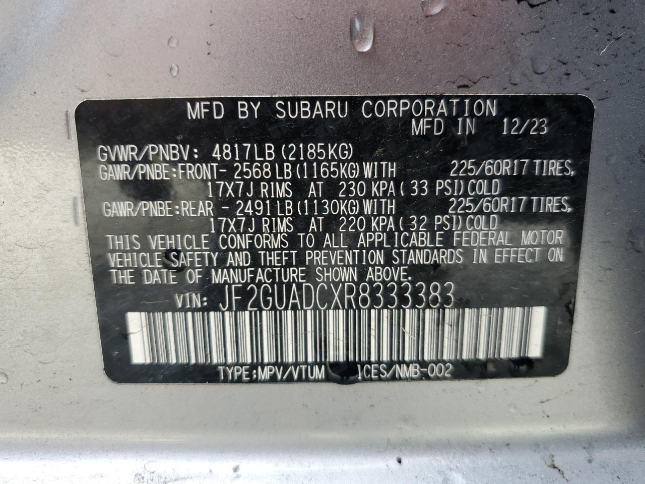 SUBARU CROSSTREK PREMIUM