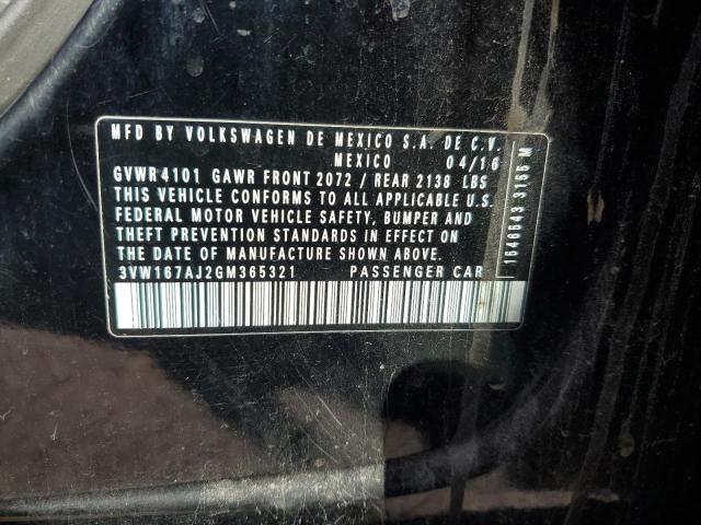 2016 VOLKSWAGEN JETTA S - 3VW167AJ2GM365321