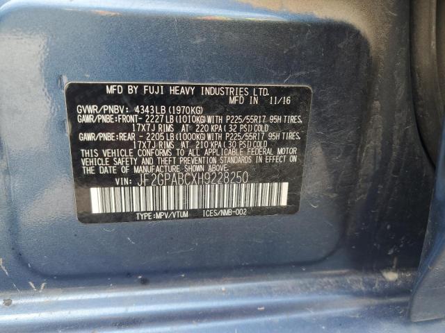 2017 SUBARU CROSSTREK JF2GPABCXH9228250