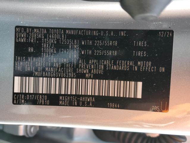 2025 TOYOTA COROLLA CR 7MUFBABG6SV063985