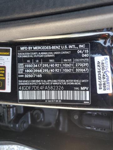 2015 MERCEDES-BENZ GL 550 4MA 4JGDF7DE4FA582326