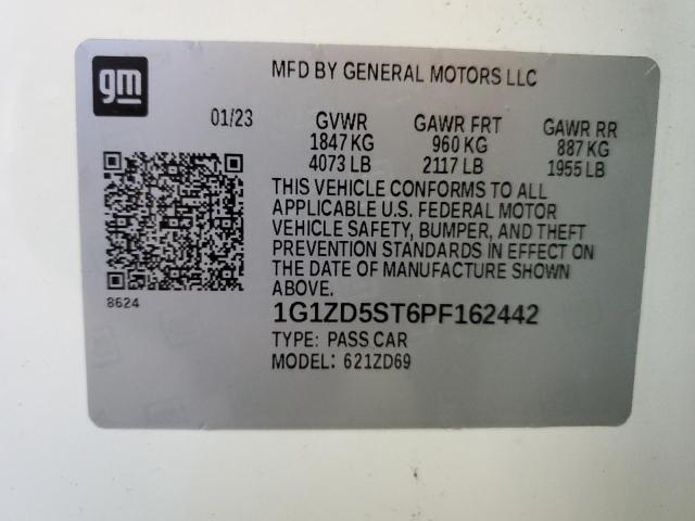 2023 CHEVROLET MALIBU LT 1G1ZD5ST6PF162442