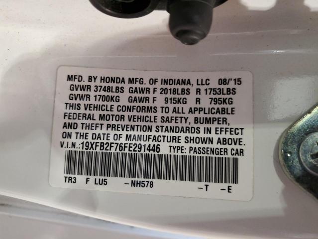 2015 HONDA CIVIC SE 19XFB2F76FE291446