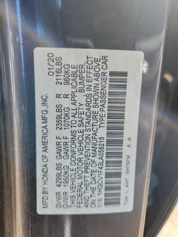 2020 HONDA ACCORD EX - 1HGCV1F43LA058215