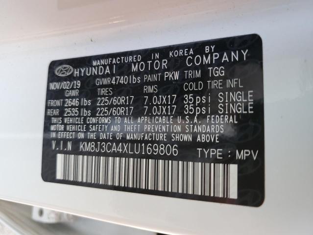 2020 HYUNDAI TUCSON LIMITED KM8J3CA4XLU169806