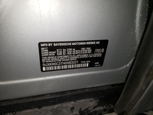 2017 BMW X5 XDRIVE3 5UXKR0C37H0X83221