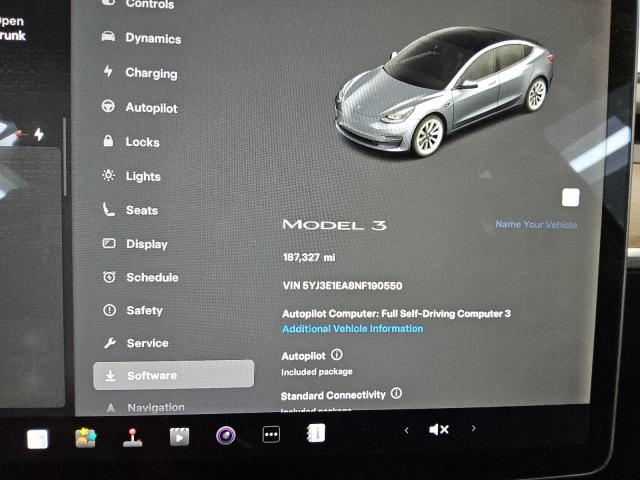 2022 TESLA MODEL 3 5YJ3E1EA8NF190550