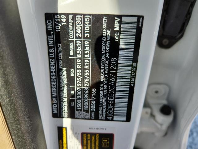 2016 MERCEDES-BENZ GL 450 4MA - 4JGDF6EE2GA671208