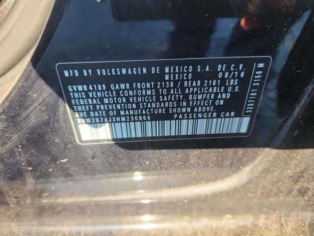 2017 VOLKSWAGEN JETTA S 3VW2B7AJ3HM230866