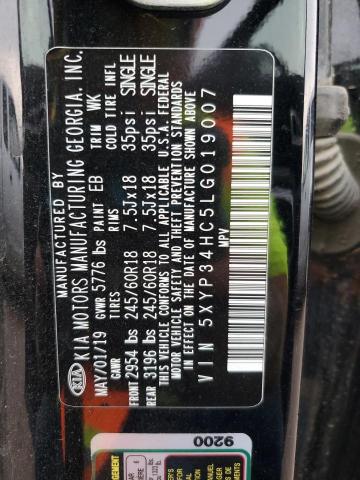 2020 KIA TELLURIDE 5XYP34HC5LG019007