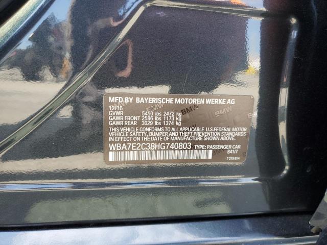 2017 BMW 740 I WBA7E2C38HG740803