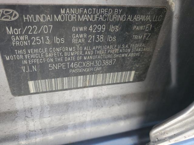 2008 HYUNDAI SONATA GLS #3302770370