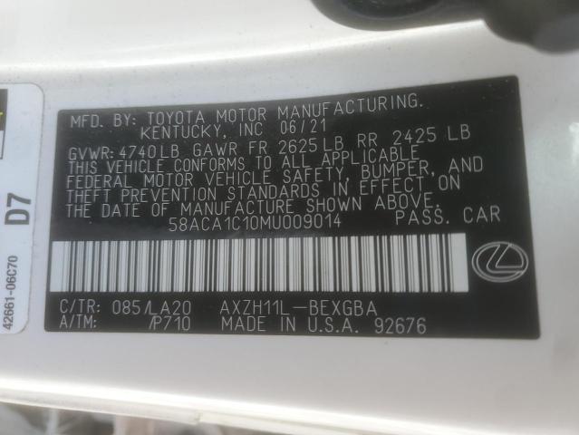 2021 LEXUS ES 300H BA - 58ACA1C10MU009014