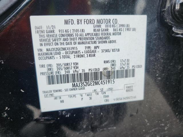 2021 FORD ECOSPORT S MAJ3S2GE2MC451915