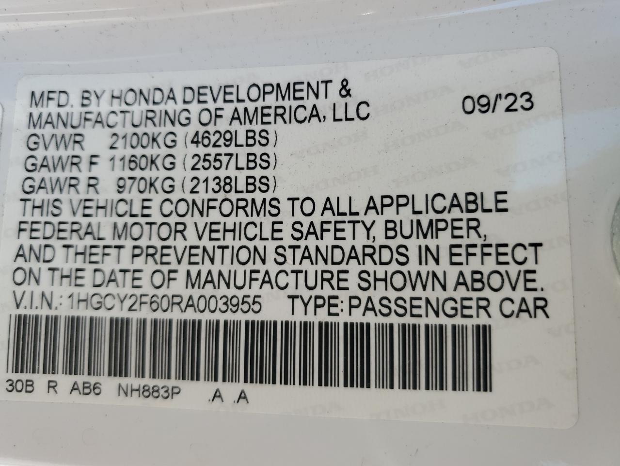 HONDA ACCORD HYBRID EXL