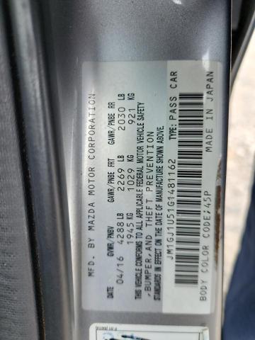 2016 MAZDA 6 SPORT JM1GJ1U51G1481162