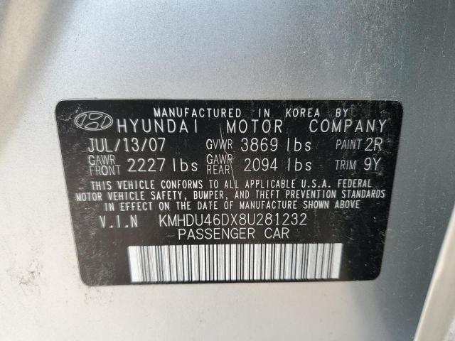 2008 HYUNDAI ELANTRA GL #3254781140