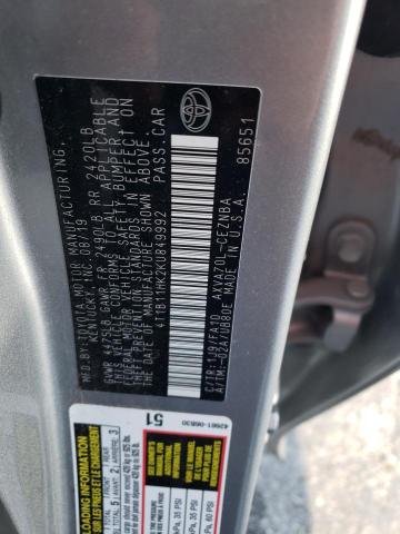 2019 TOYOTA CAMRY L #3268904210